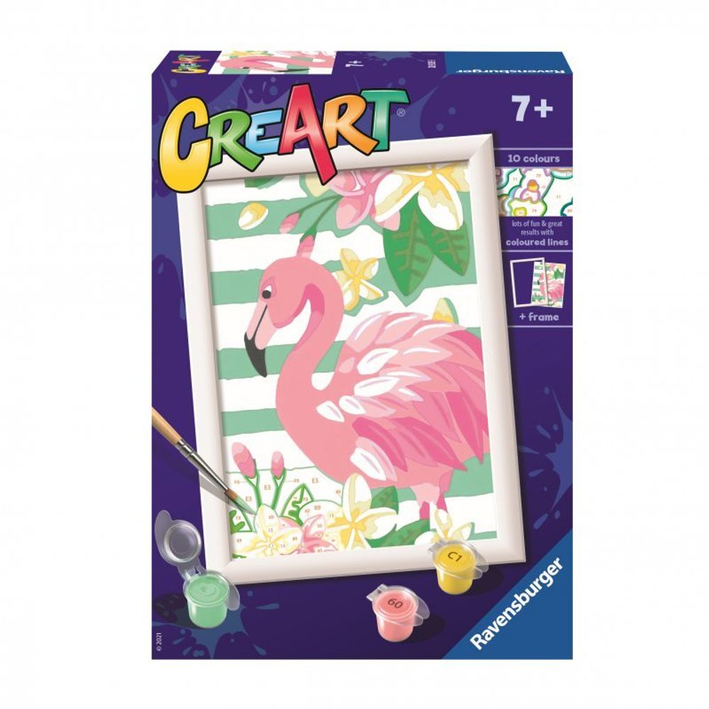 Ravensburger - CreArt Книжка-раскраска для детей Розовый фламинго 289295