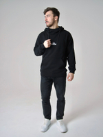 Худи черное Город Горький мужское с нашивкой