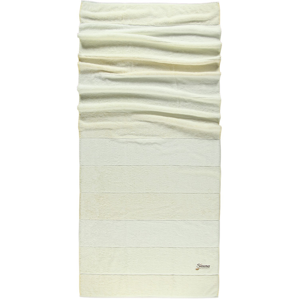 Элитное полотенце махровое Sauna Piazza 257 ваниль-белое от Cawo Германия