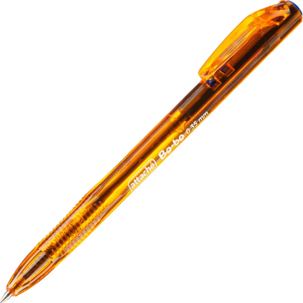 Ручка шариковая автоматическая Attache Bo-bo син,масл,0,35мм,оранж.к,Россия