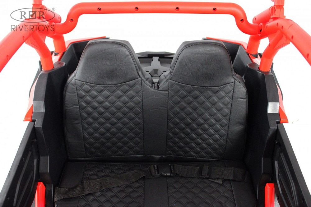 Детский электромобиль RiverToys X707XX BLACK-RED/черно-красный