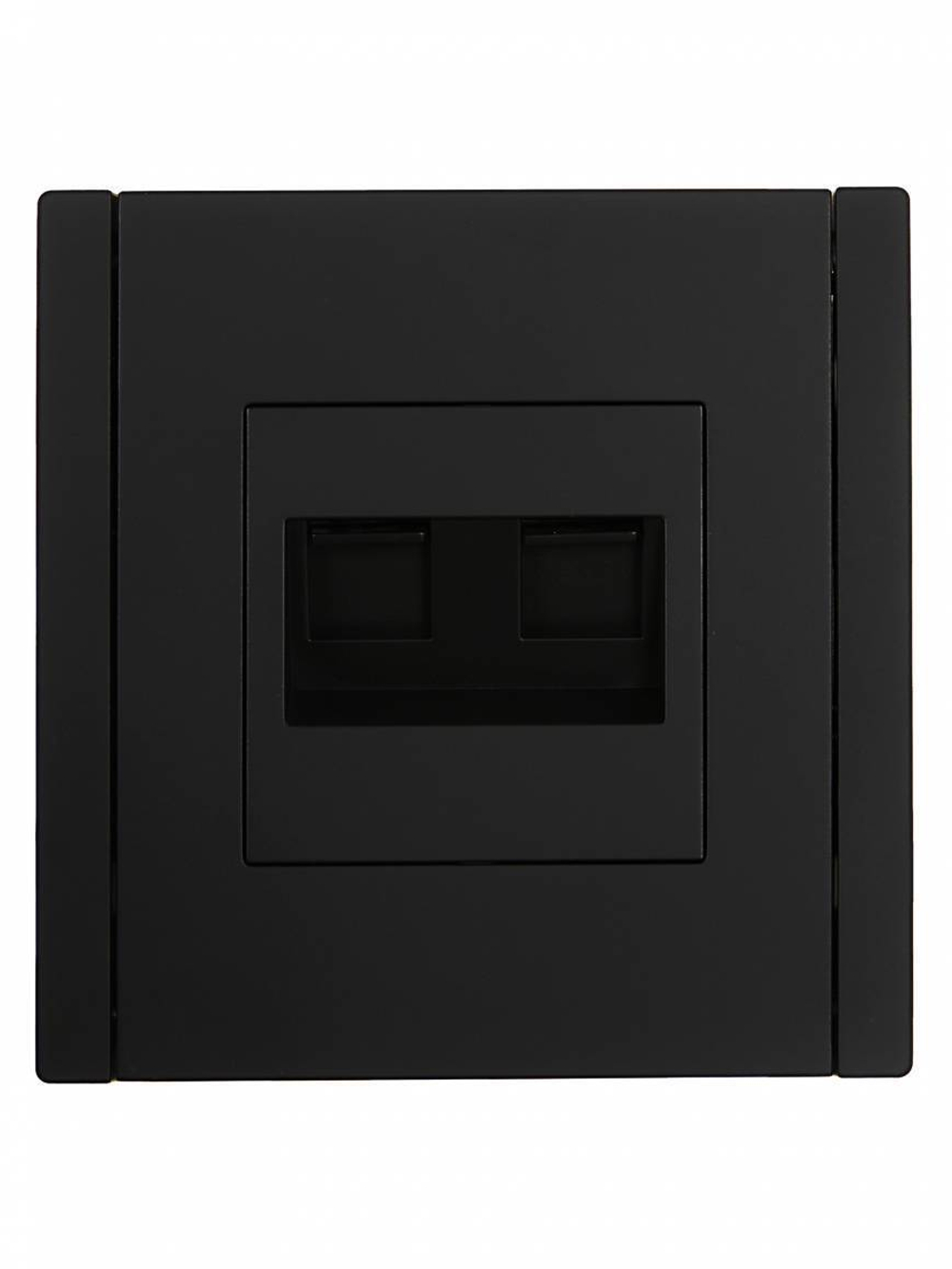 FORTE&PIANO Розетка компьютерная двойная RJ45 кат.5E FP133 черный IEK