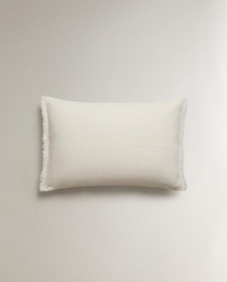 Zara Home наволочка декоративная из льна, экрю · 6350/008