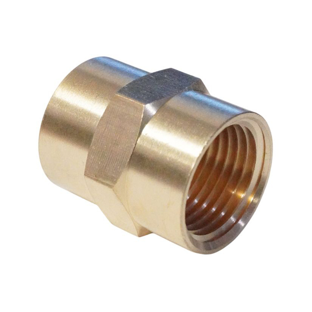 WDK-212FB Адаптер, резьба 1/2"-1/2" PT,  F-F (внутренний), латунь