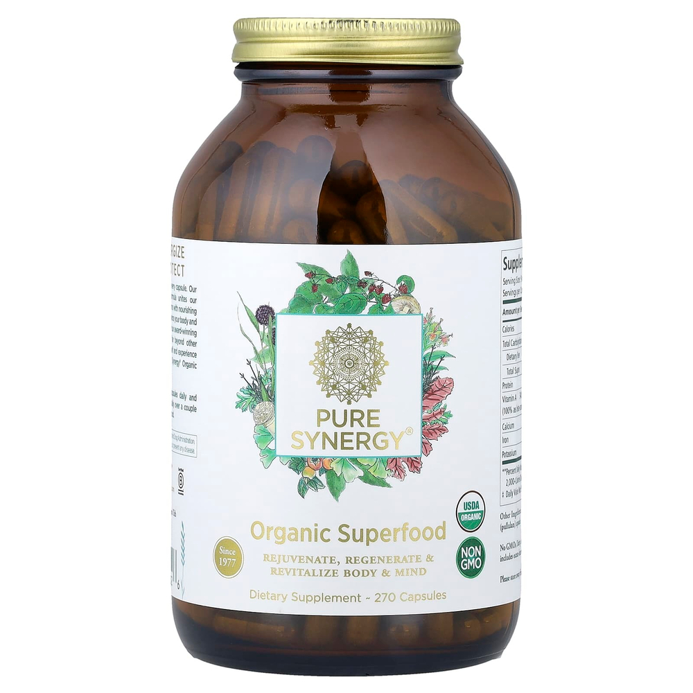 Pure Synergy, органический суперфуд, 270 капсул