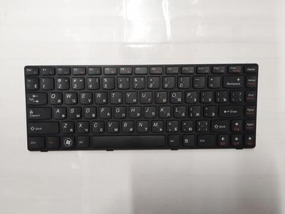 Клавиатура для ноутбука Lenovo G480 раскладка - русская, без подсветки, черная (25202141), оригинал