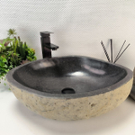 Раковина из речного камня RS-63844 (55*42*15) 0122