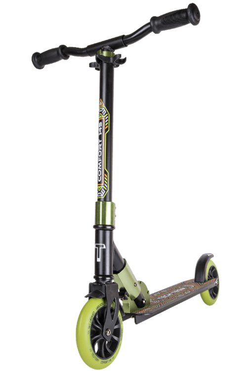 Самокат Tech Team  COMFORT 145R 2022 черный/зеленый