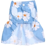 Платье для кошек и собак мелких пород «Бонита на прогулке», ромашки, размер S, длина спинки 24-26см