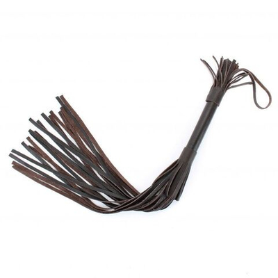 Коричневая кожаная плётка - 60 см. (Цвет: коричневый)