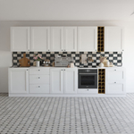 Навесной кухонный шкаф 60 см Авери, из МДФ и ЛДСП, для сушки посуды с дверью и полкой / белый