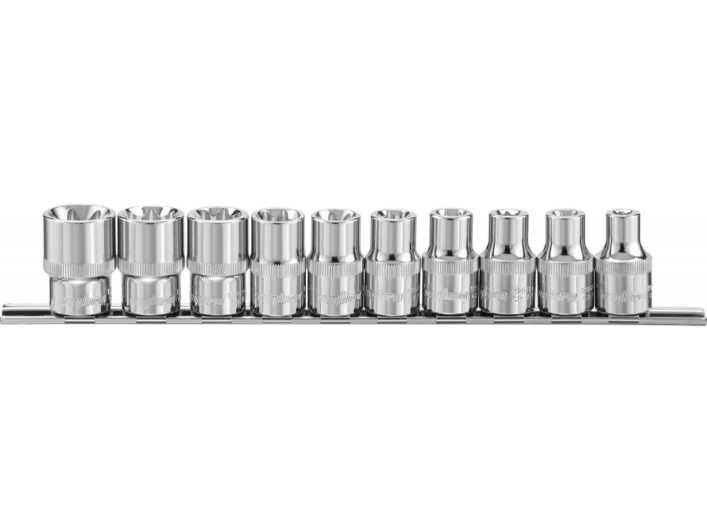 912610 Набор головок торцевых 1/2"DR на держателе, внешний TORX®, E8-E24, 10 предметов