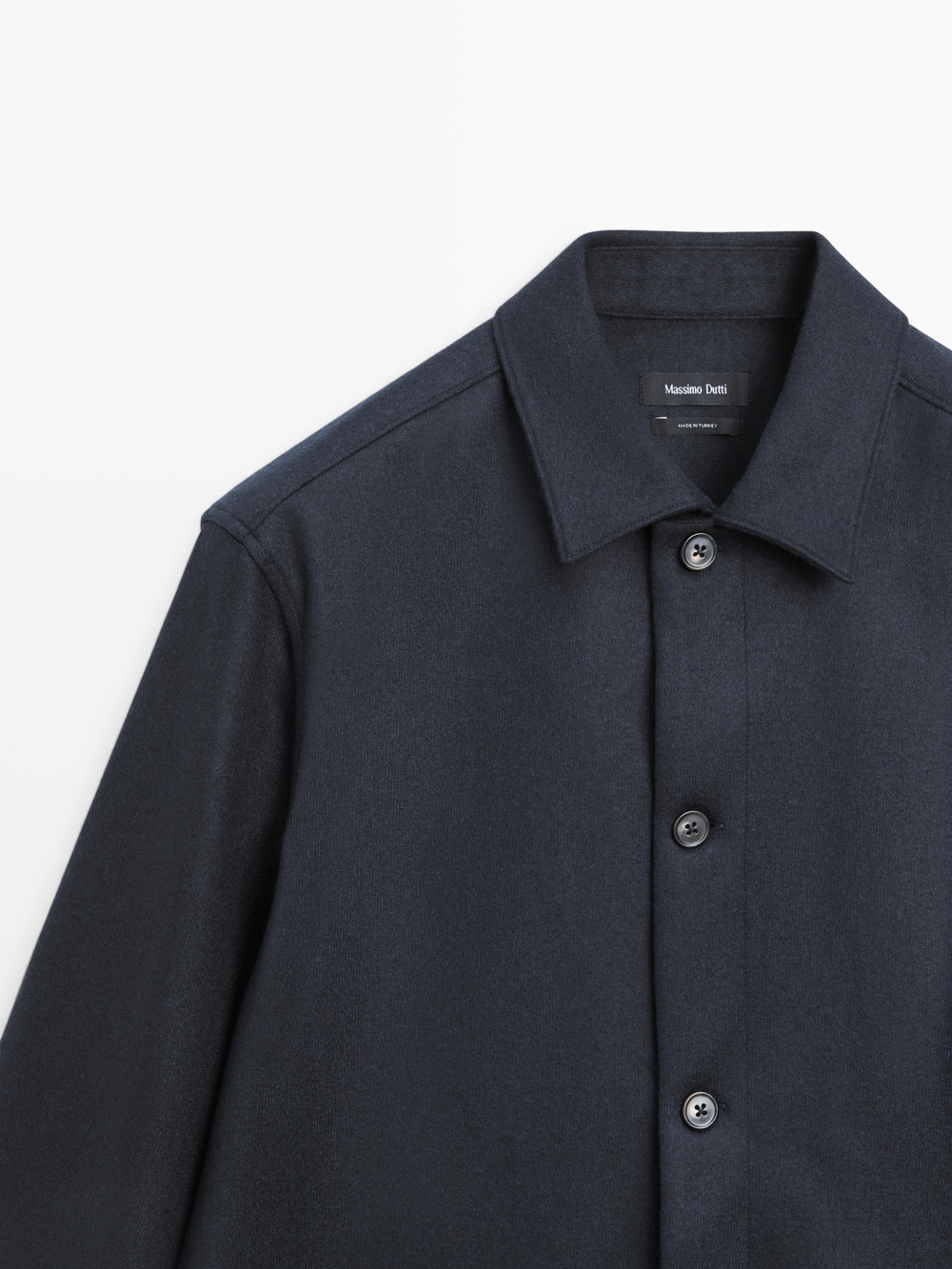 Massimo Dutti Куртка-рубашка с карманами, темно-синий