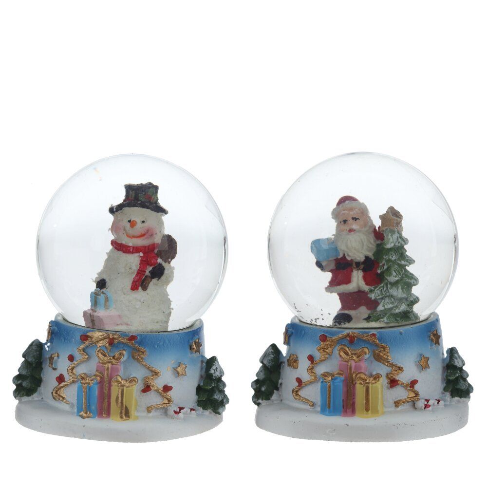 GAEM Фигурка декор в стекл шаре "Дед Мороз/Снеговик", D 4.5 см, L5,5 W5 H6 см, 2в.