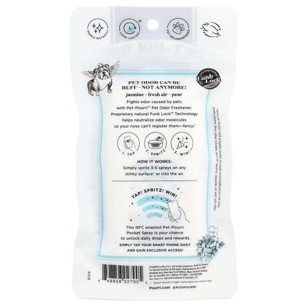 Poo-Pourri, Pet-Pourri ™, освежитель запаха домашних животных, воздух и ткань, свежесть, 30 мл (1 жидк. Унция)