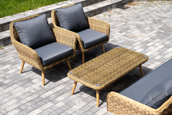 "Прованс" лаунж-зона плетеная из искусственного ротанга, цвет соломенный