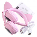 Беспроводные наушники Hoco W27 Cat ear, 012173 Розовый