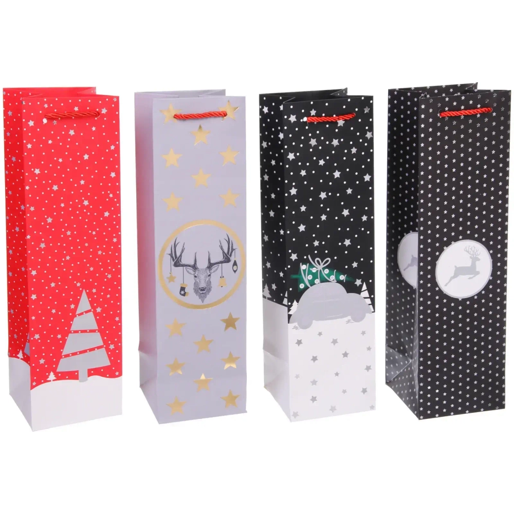 Пакет под бутылку «Сказочная история» 11*38*11 см, микс