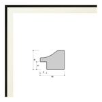 Фоторамка 21х30 см чёрно-белая, арт. 2130.676817