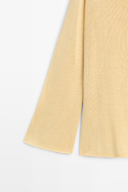 Massimo Dutti Свитер из 100% мерсеризованного хлопка, золотой