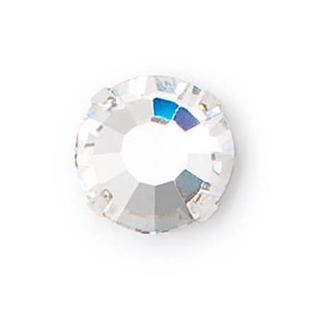Стразы в цапах "PRECIOSA" 9215/01 SS20 Crystal / "silver" 4.7 мм стекло 24 шт в пакете белый (crysta
