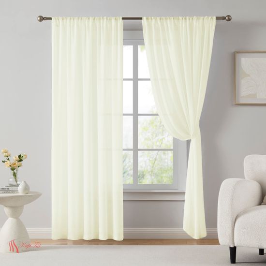 Тюль креп-шифон (Молочный)