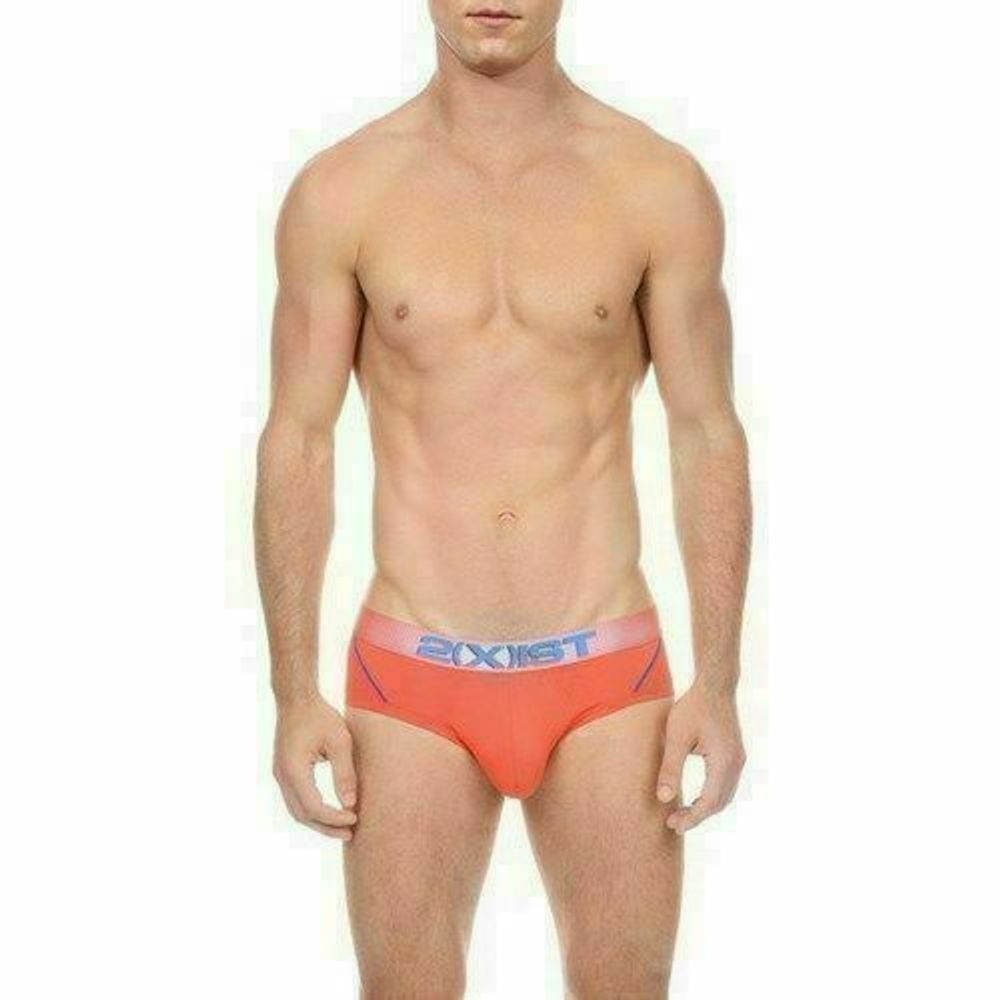 Мужские трусы Брифы оранжевые 2xist oblique stripes Brief Orange