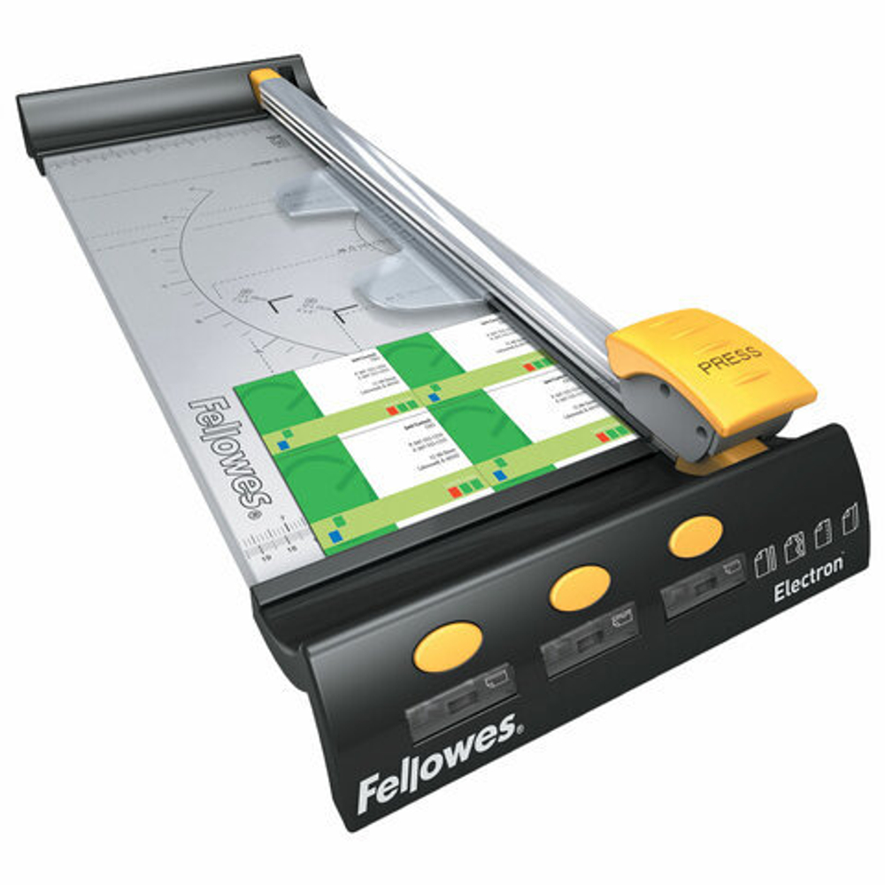 Резак роликовый ELECTRON A3, 10 л, длина реза 455 мм, металлическое основание, LED-указка реза, FELLOWES, FS-54105