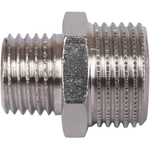 Ниппель STOUT переходной никелированный 3/8"x1/4" НР/НР