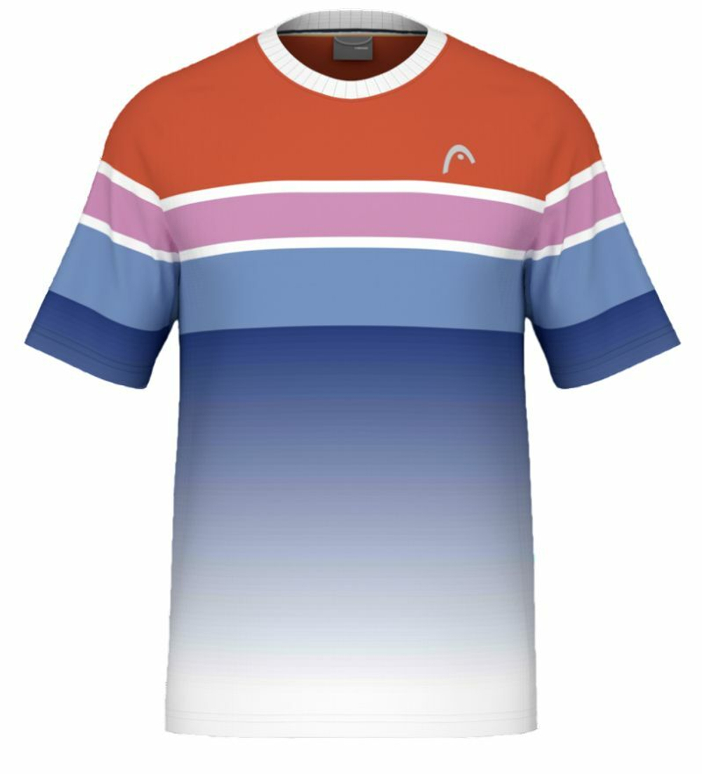 Мужская теннисная футболка Head Performance MC Paris T-Shirt - orange alert/royal