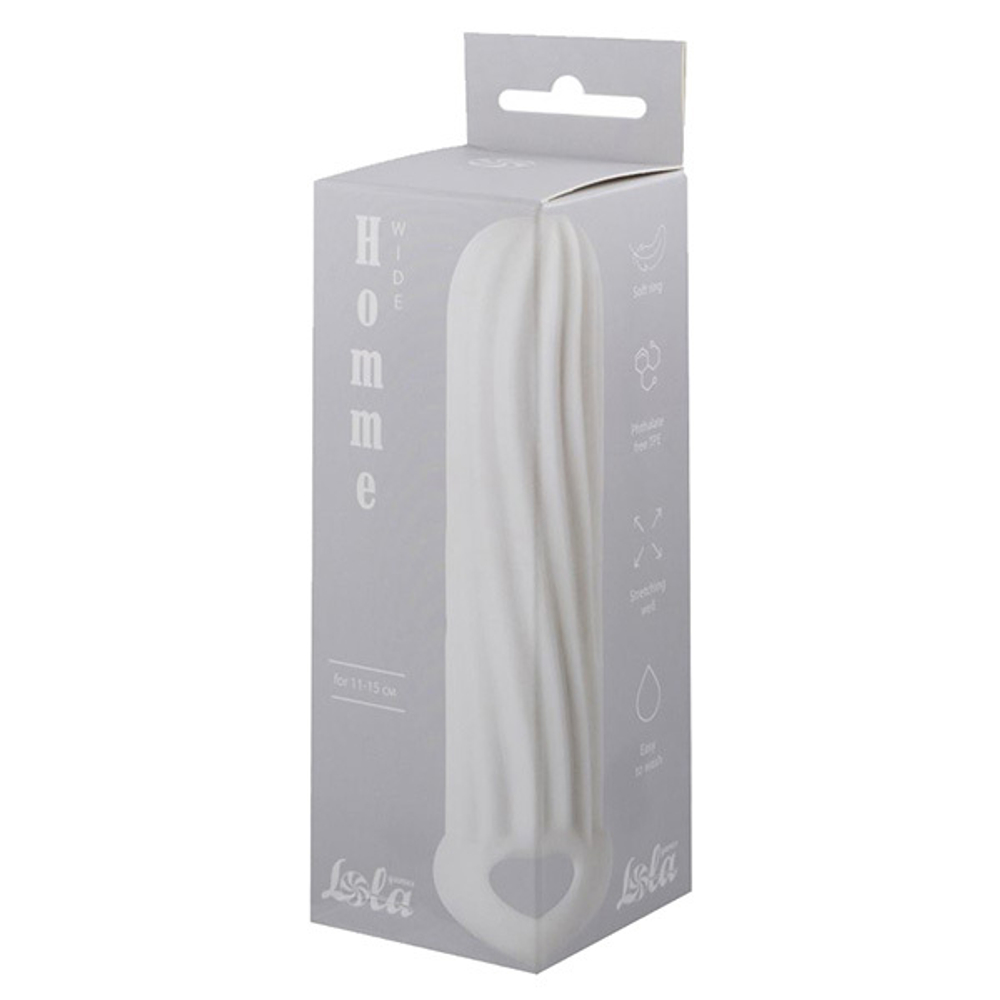 Белый фаллоудлинитель 13см Lola Games Homme Wide 7007-01lola