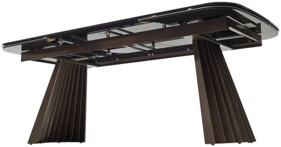 Стол ASTRID 200 TL-102 Бежевый мрамор, испанская керамика / Шоколадное золото каркас