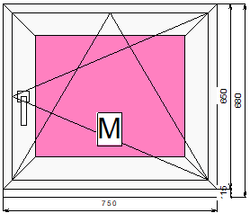 Пластиковое окно 650 х 750 ТермА Эко + Москитная сетка