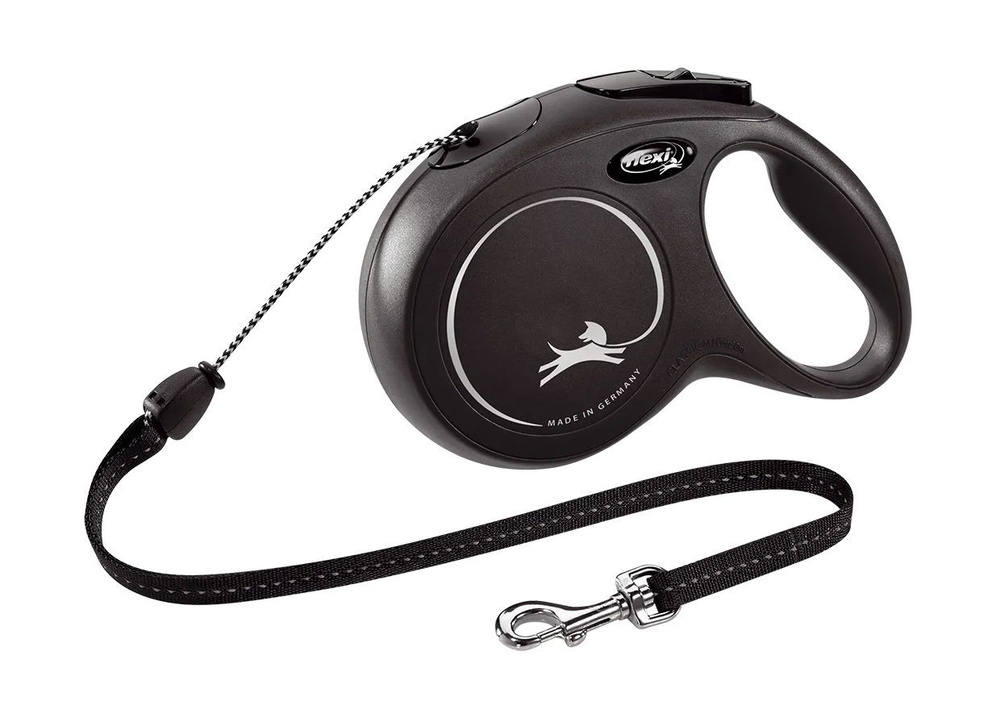 Поводок-рулетка Flexi New Classic cord M 8m 20 kg black