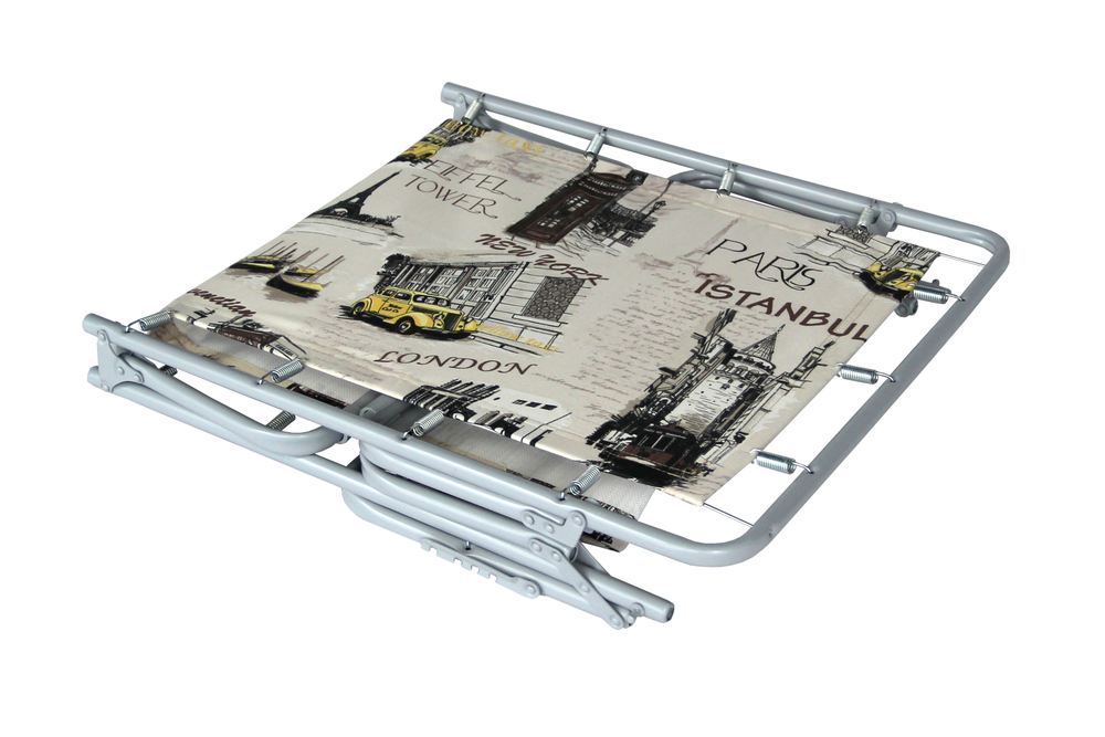 Кровать раскладная Юниор жесткая арт.С89/89 (цвет ткани бежевый рис.город (4 шт. в уп.)