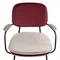 Стул с подлокотниками и контрастным кантом pea, велюр, бордовый/бежевый