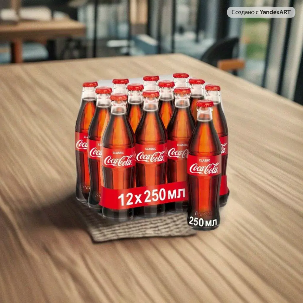 Газированный напиток Coca-Cola Classic, стекло, 0.25 л.12шт. в упаковке.Иран.