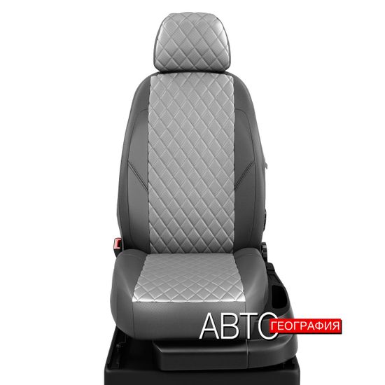 Чехлы на сиденья Citroen C-Crosser (2007-2013) из экокожи "Ромб"