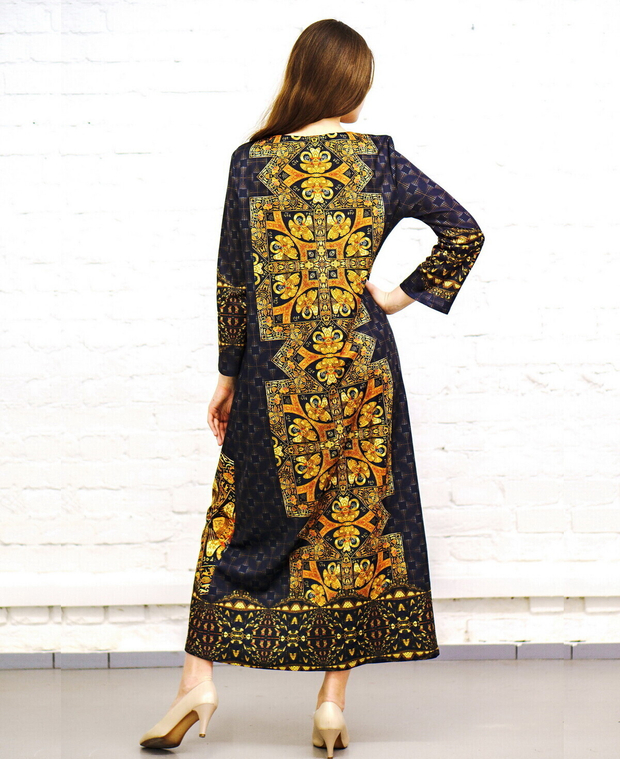 Платье "Золотное", по мотивам русского золотного шитья в церковных одеяниях