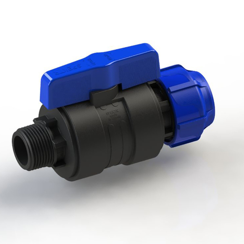 Кран шаровой обжим - наруж 25 - 3/4 ПЭ PN16 SPEKTR