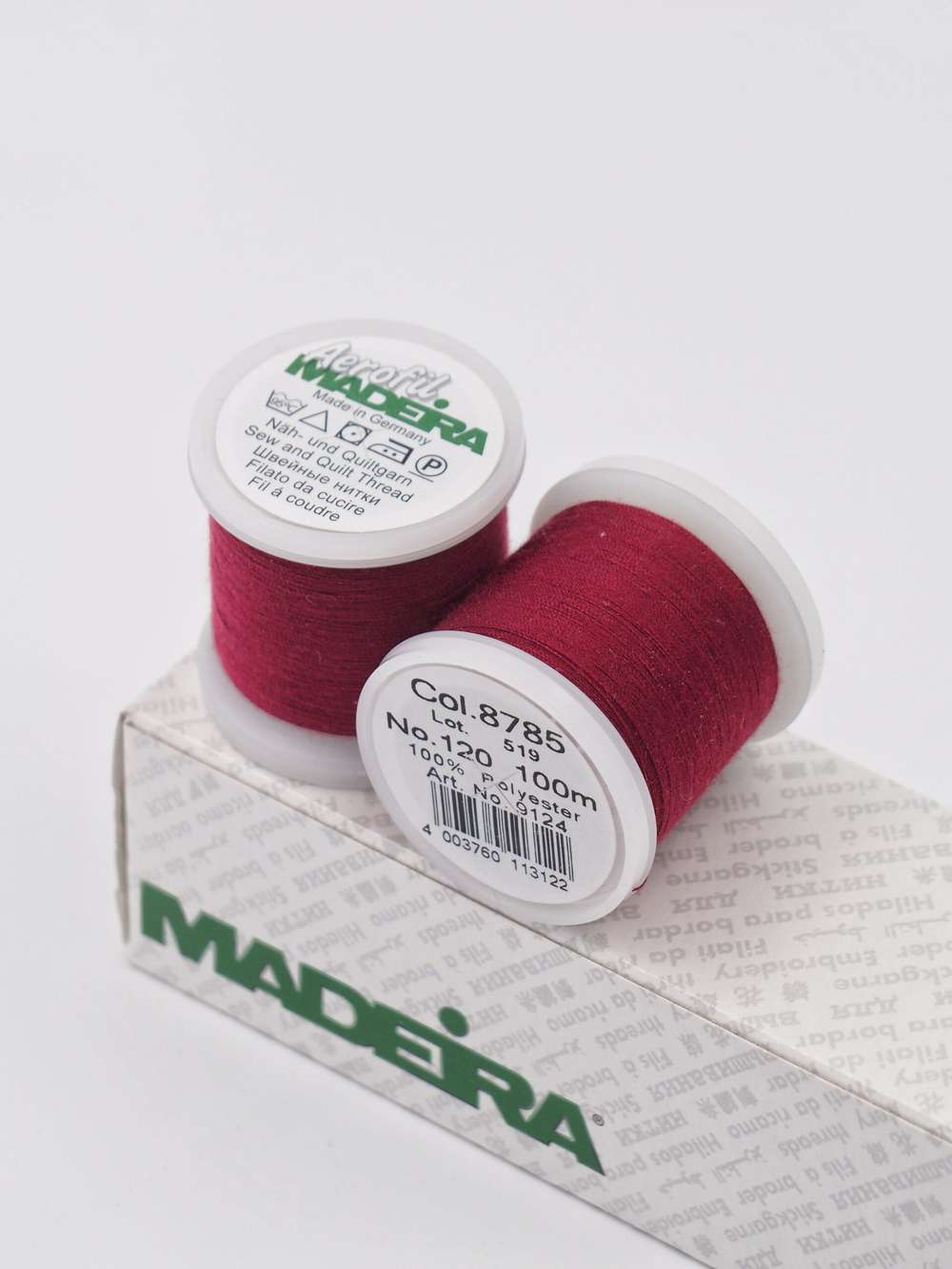 Нитки швейные Madeira aerofil №120 Col. 8785 брусника (100 м)