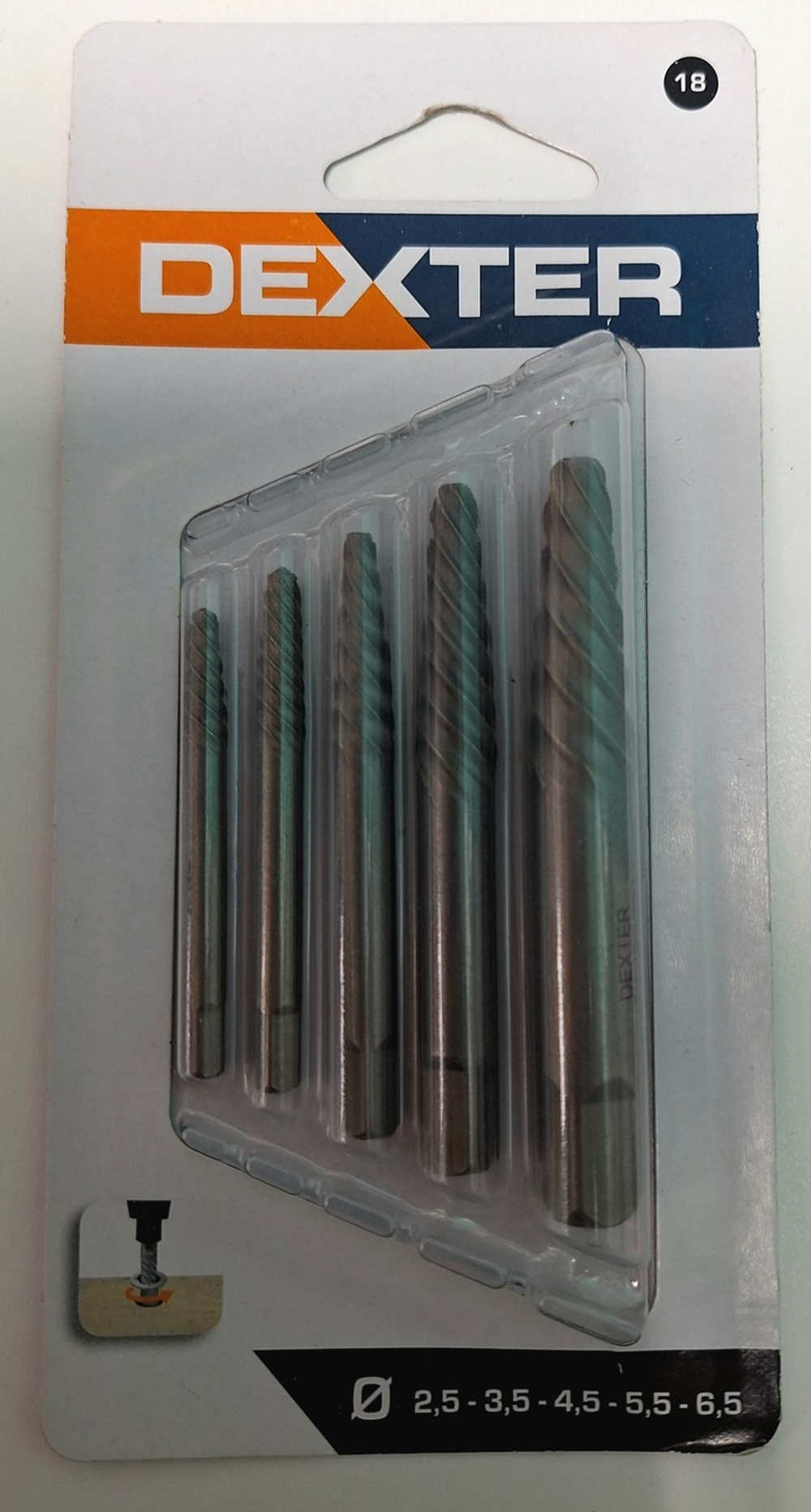 ЭКСТРАКТОРЫ DEXTER 5 ШТ. ш/к 3276000593805, арт. 844372