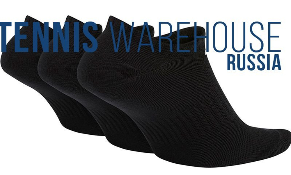 Теннисные носки Nike Everyday Cotton Lightweight No Show 3P - черный