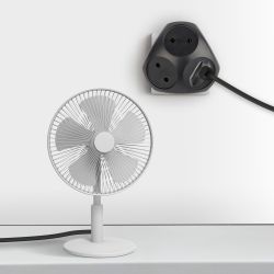 Разветвитель электрический ЭРА SPx-3-B на 3 розетки без заземления 10А черный | Тройники