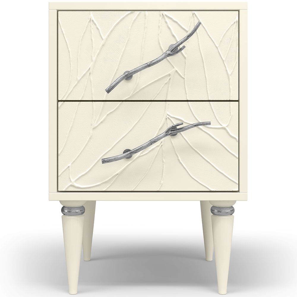 Тумба Арт Колор leaves Классик Сильвер Кремовый белый