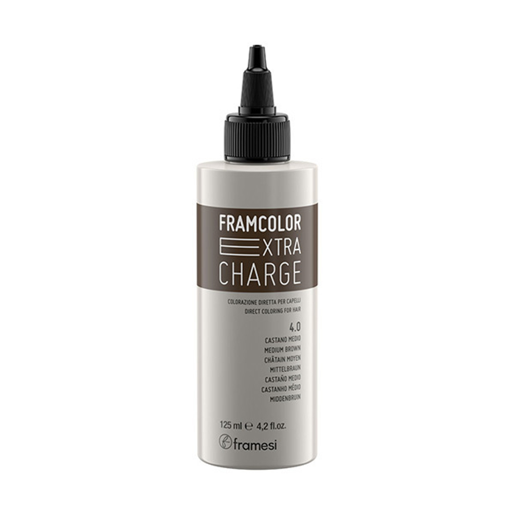 Прямой пигмент для волос Оттенок #4.0 Шатен Framesi Framcolor Extra Charge Medium Brown 125мл