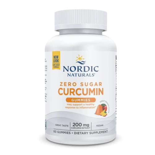 Zero Sugar Curcumin 60 жевательных пастилок Nordic Naturals