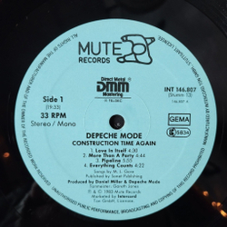 Винтажная виниловая пластинка LP Depeche Mode Construction Time Again (Germany 1983)