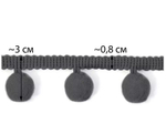 Бахрома помпоны ш.3см. т.серый