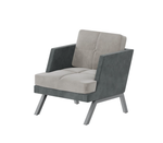 Мягкое кресло с декором из пуговиц ALDB-01L АЛДО